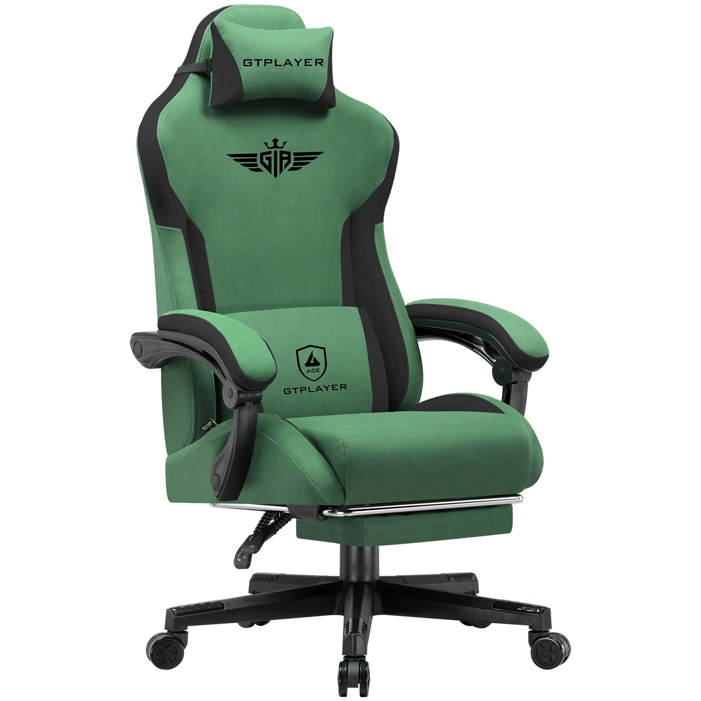 GTPLAYER Gaming Chair, Fabric Lumbar Support Ergonomic Gamer Chair PC Chair with Widened Backrest