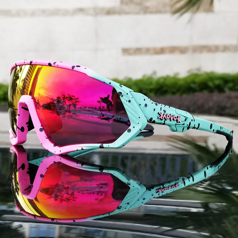 2025 Polarized Sport 5 Lens Cycling Glasses Bike Mtb Sunglasses Men Women Fishing Running Goggles Fashion Safety Bicycle Eyewear