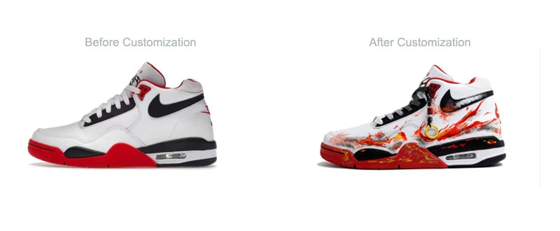 Custom Sneakers Nike Flight Legacy Kaleidoscope Destiny Gradient Dye Mid-Top Retro Basketball Shoes For Men