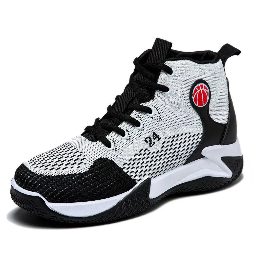 Large Size High Top Sports Shoes Men's Casual Breathable Comfortable Thick Bottom Basketball Shoes Running Shoes