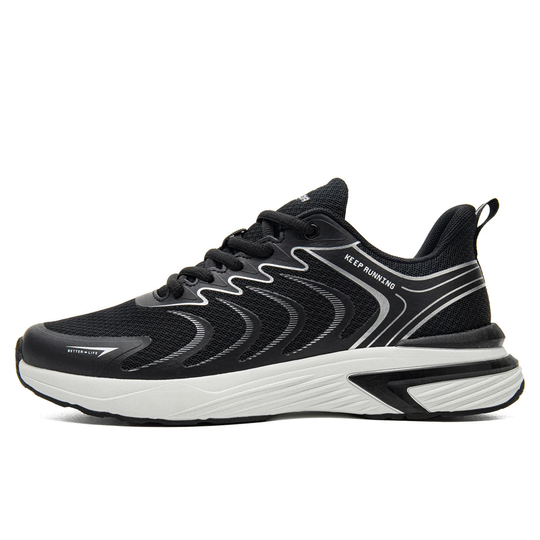 Baasploa Men's Running Shoes Casual Lightweight Mesh Breathable Sneakers Male Outdoor Non-Slip Wear-Resistant Sports Shoes