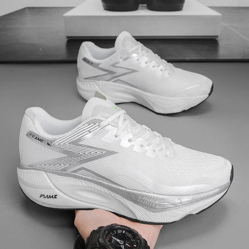 Men's Casual and Comfortable Solid Color Wear-Resistant Jogging Shoes Breathable and Easy-To-Wear Sports Shoes Non-Slip