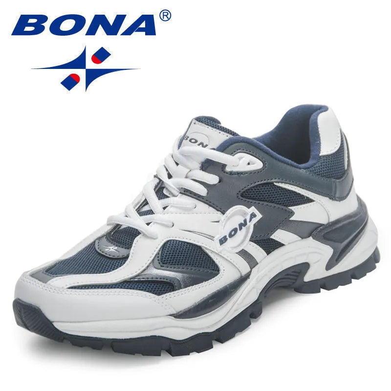 BONA New Designers Breathable Road Running Shoes Casual Shoes Man Athletic Walking Footwea Men Outdoor Jogging r Mansculino