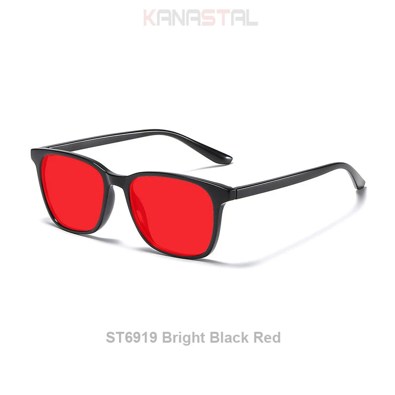 Men Sleep Blue Light Blocking Glasses Women Anti Radiation Computer Eyewear UV500 PC Red Lenses TR90 Square Eyeglasses Frames