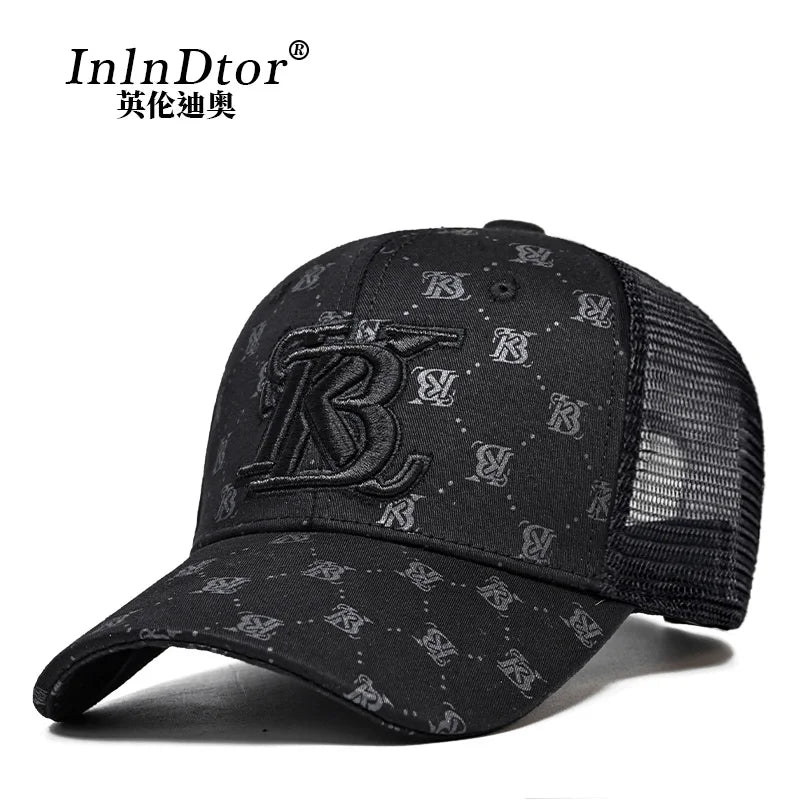 Boné de basebol estilo casal 2025 com estampado e bordado coreano para mulher, para festa ao ar livre, quatro estações, boné masculino