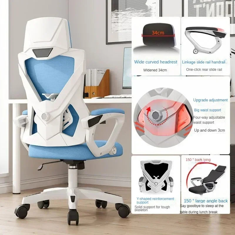 Computer Chair, Rotating Office Chair, Boss Chair, Comfortable to Lie Down, Student Bedroom, Engineering Chairs, e-sports Chairs