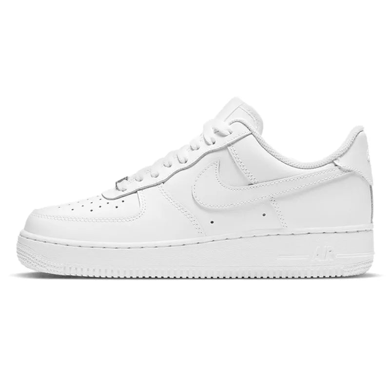 Nike Air Force 1 '07 Women Triple White Leather AF1 Classic Comfortable Air Cushion Board Shoes Casual White Sneakers DD8959-100
