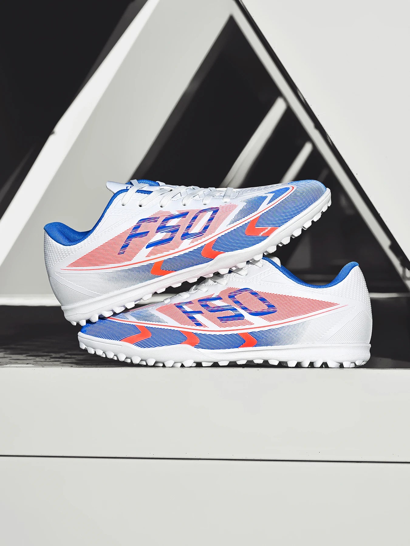 Breathable TF Soccer Shoes Men Women Kids PU+Fabric Non-Slip Wear-Resistant Rubber Sole Training Shoes