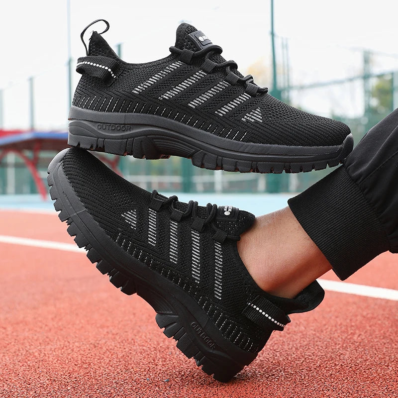 Men's Casual Shoes Breathable Fly Woven Mesh Upper Comfortable Outdoor Walking Cycling Exercise Shoes for Men Tenis Para Hombre