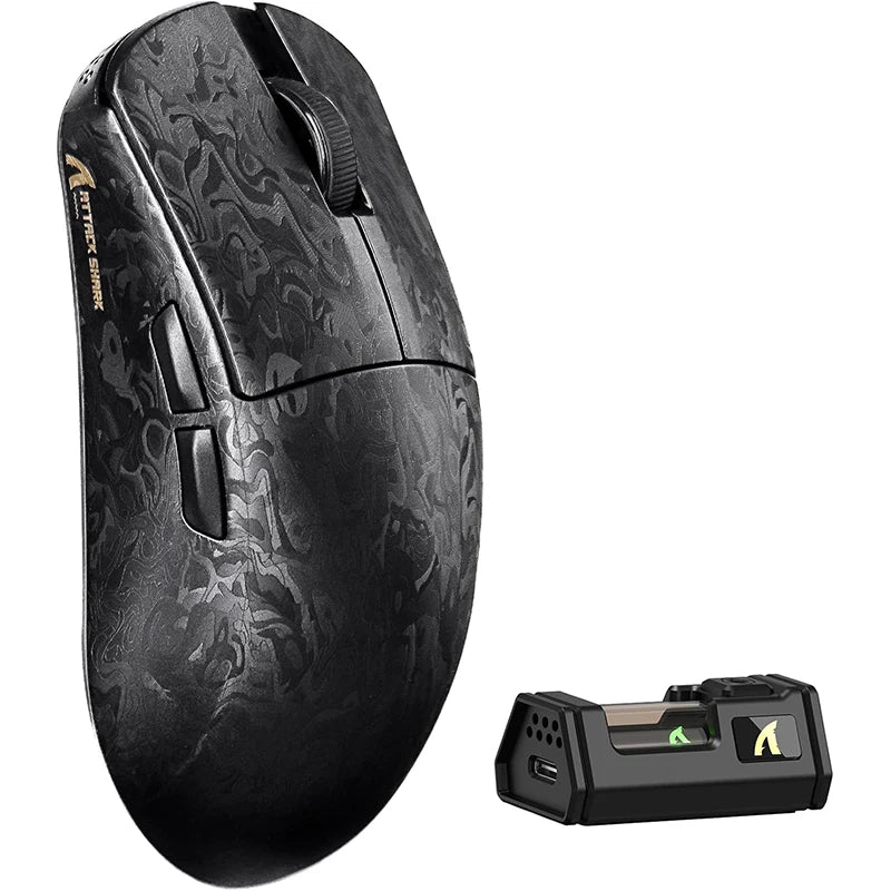 Rato Gaming Sem Fios ATTACK SHARK R11 ULTRA 49g em Fibra de Carbono 8000Hz, 42000 DPI, 20000 FPS, PAW3950MAX, Chip Nordic 52840