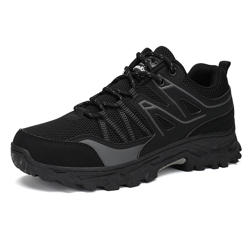 New Large Outdoor Mountaineering Shoes Men Spring and Autumn Mesh Breathable Sneaker Outdoor Travel Hiking Non slip Shoes