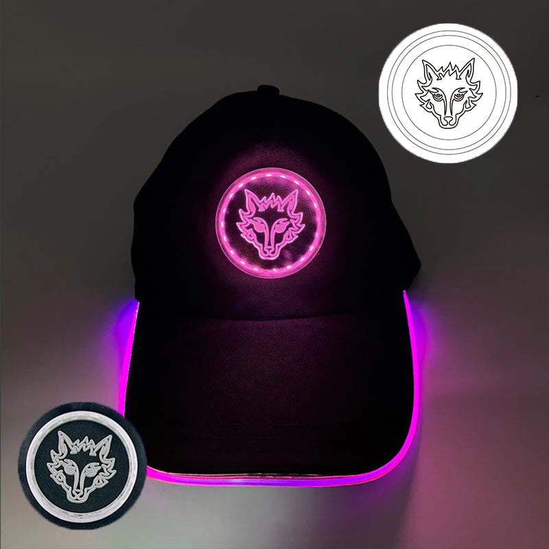 Fashion Glowing Baseball Cap LED Light Up Hiphop Hat Bar Club Props Fluorescent Hat Men Women DJ Dance Supplies Costume