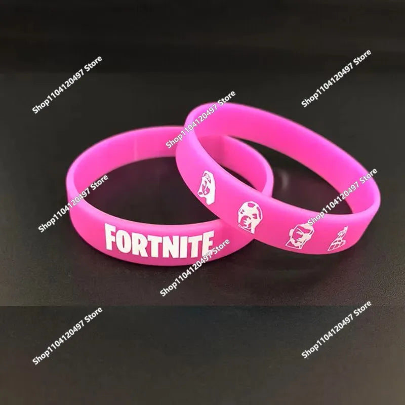 1 piece Red Black Blank Fitness Fortnite Wristband Gift Men's Women's Children's Rubber Silicone Bracelet Wholesale