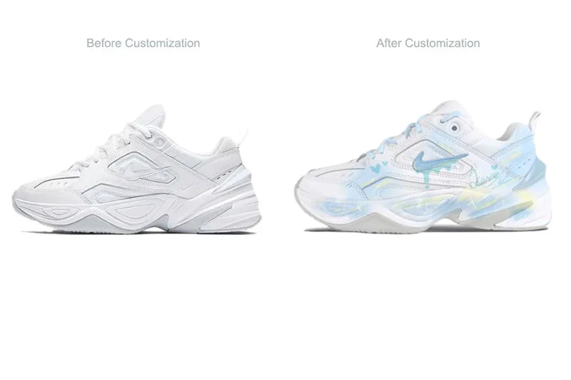 Custom Sneakers Nike M2K Tekno Dreamy Island Fresh Hand-Painted Women's Low-Top Retro Running Sneakers