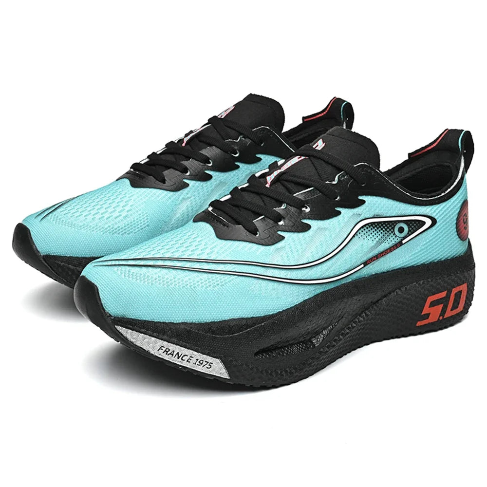 FourSeasons Men's Sports Sneakers CarbonPlate Running Shoe,Breathable Marathon Racing Comfortable Athletics Training Shoes Walki