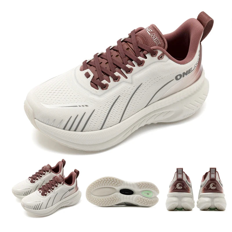 ONEMIX New Cushioned Running Shoes women Fall Winter Heavy Runners Lace-up Women Jump Rope Dance Non-slip Outdoor Sneakers