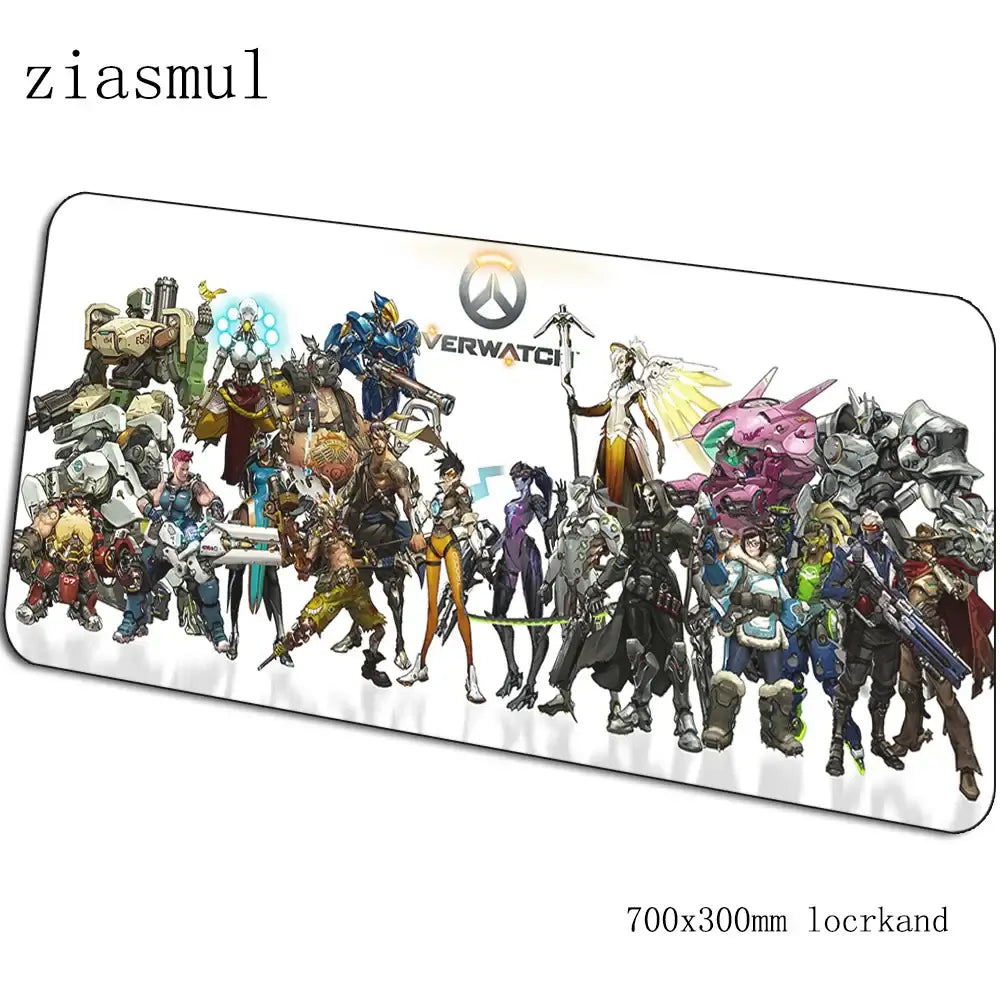 overwatch mouse pad Cartoon Computer mat 700x300x3mm gaming mousepad large Indie Pop padmouse keyboard games pc gamer desk