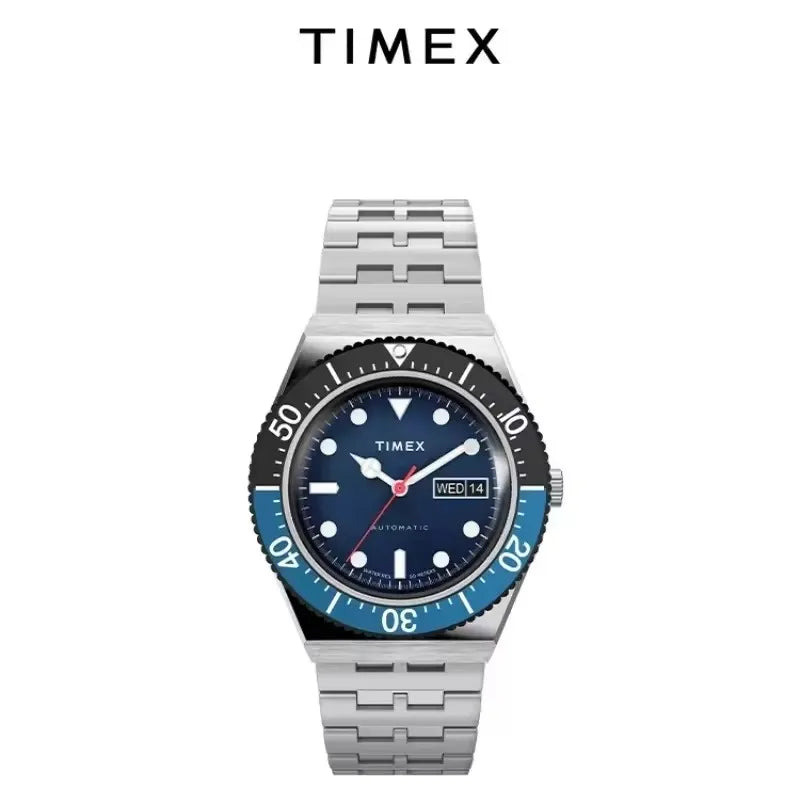Relógio TIMEX NOVO totalmente automático para homem, de elevada beleza, luxo e lazer, multifunções, com calendário e bracelete em aço