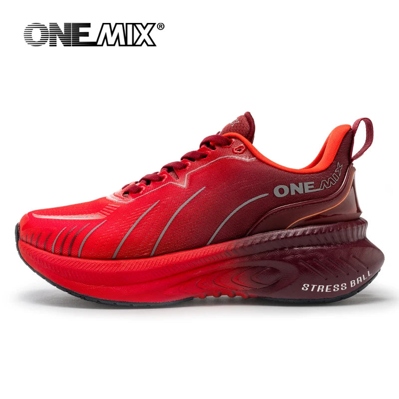 ONEMIX Νέα αθλητικά παπούτσια με αντικραδασμική προστασία για άνδρες, κατάλληλα για δρομείς βαρέων αποστάσεων, με κορδόνια, αθλητικά γυναικεία, αντιολισθητικά, για εξωτερική χρήση, ανδρικά αθλητικά παπούτσια