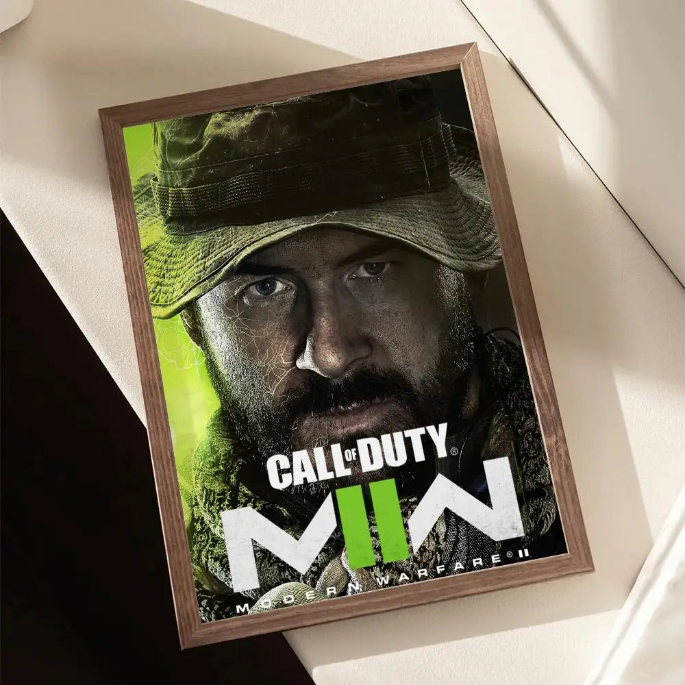 Самозалепващи се стенни стикери Call of D-DUTY с геймърски постер, HD стенен декор за спалня, дневна, домашна декорация и подарък