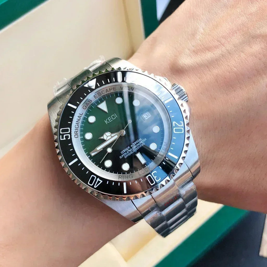 A11 Store Customized Watch Mens Mechanical Automatic Watch Stainless Steel Deeps Luminous Black Blue Ceramic Sapphire
