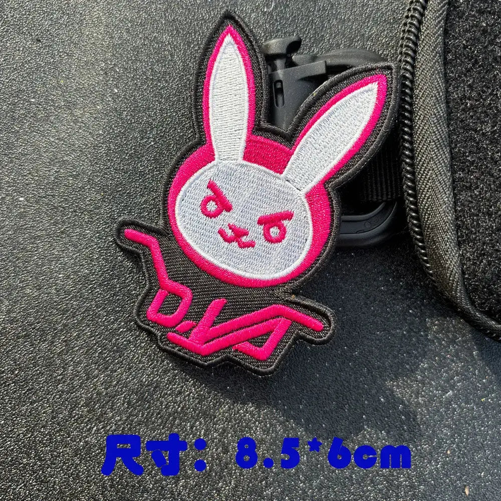 Patch de braço anime Overwatch DVA para cosplay, mochila, aplicação decorativa e vestuário