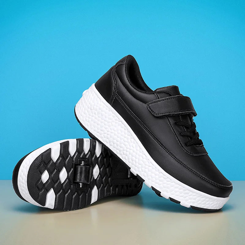 Fashion flashing roller skates shoes High quality roller skates boys and girls size 27-43 wheel sneakers