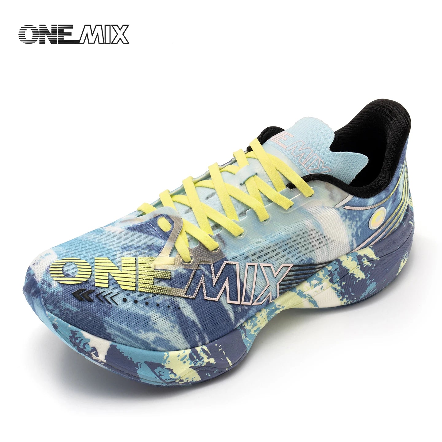 ONEMIX New Nylon Carbon Board Marathon Running Racing Shoes Shock-relief Professional Stable Support Ultra-light Rebound Sneaker