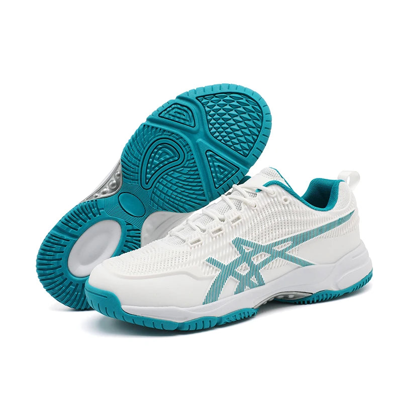 Men Women Badminton Shoes Table Tennis Shoes for Volleyball Handball Sports Sneakers Anti-Skid Mesh Breathable Field Training