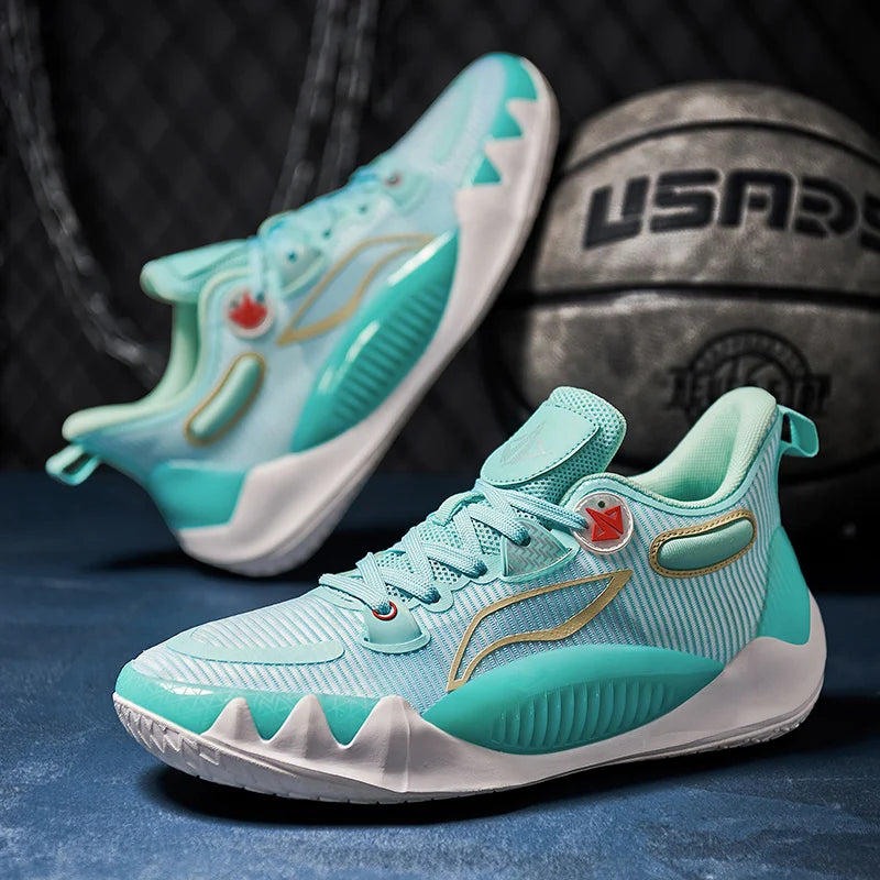 Men's Basketball Shoes Breathable Cushioning Non-Slip Wearable Runing Shoes Gym Training Athletic Basketball Sneakers for Men