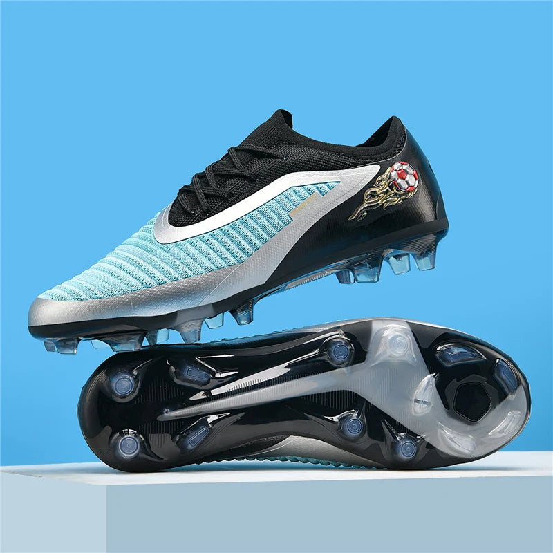 New Men Soccer Shoes Outdoor Sport Boys Football Boots Breathable Match Comfortable Long Spikes Training Cleats Adult Non Slip