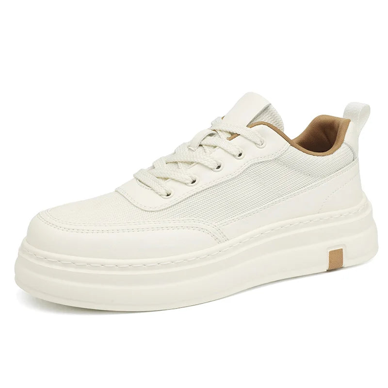 British Style Casual Leather Shoes Men Classic Soft Leather Breathable Lace-Up Walking Shoes Flat Brand Minimalist Driving Shoes