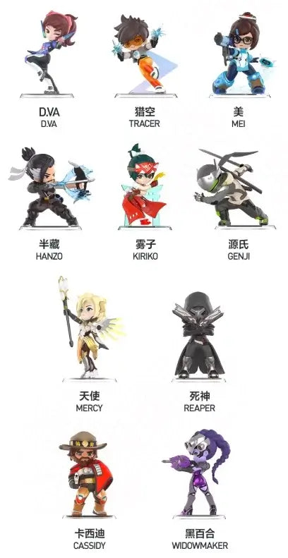 POP MART Overwatch Play of The Game Series Blind Box Mystery Box Toys Kawaii Ornaments Figurines Home Decor Desktop Model Dolls