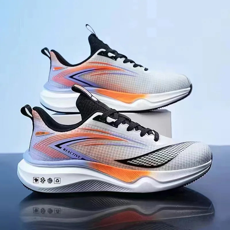 Men's Breathable Running Shoes Summer Hot Sale Of The Season Casual Sporty Fish Thread Soft Bottom Thick Heel Cross-Border St...