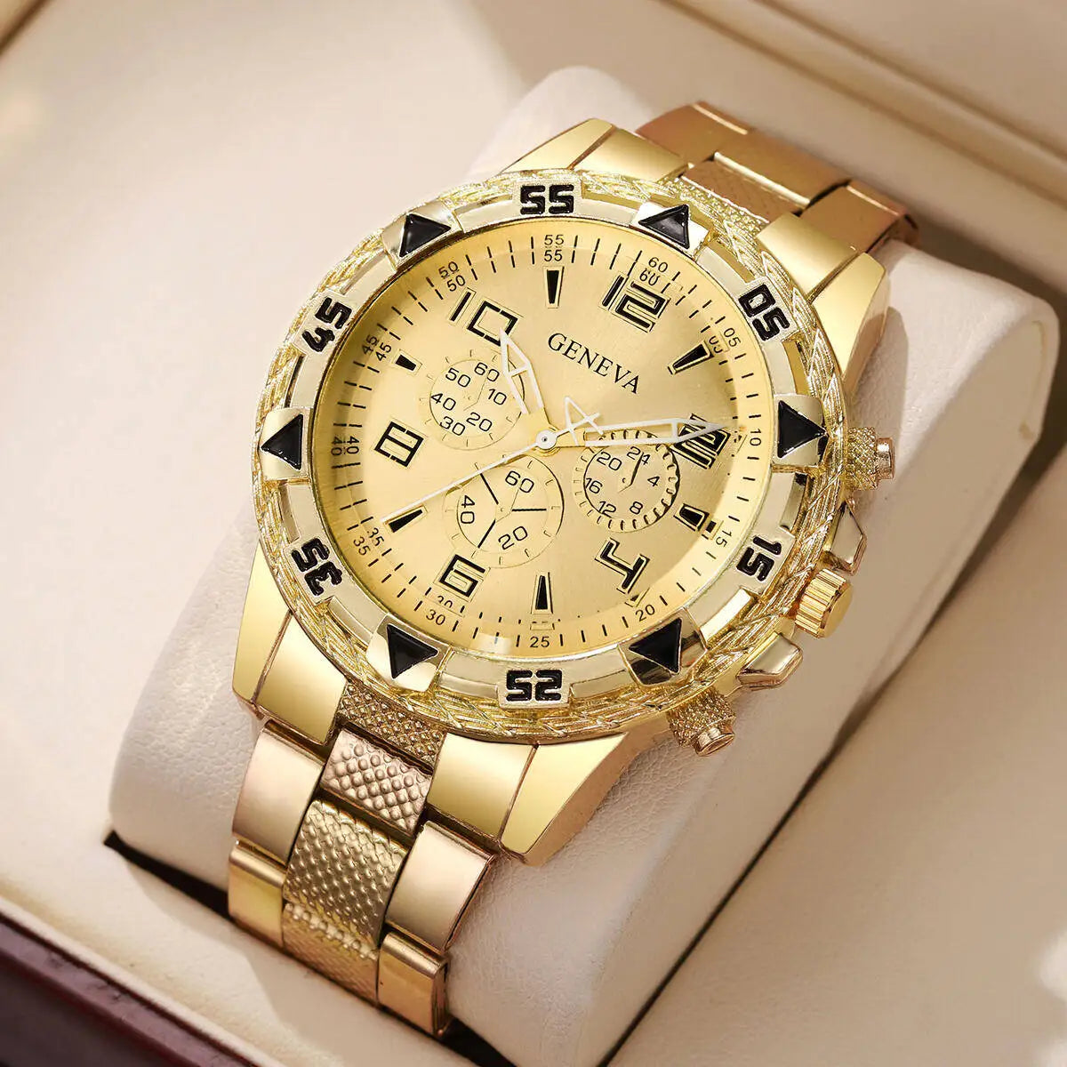 1/4PCS Fashion Business Men Watch Luxury Big Dial Mens Quartz Wristwatches Clock Gift Reloj Hombre(Without Box)