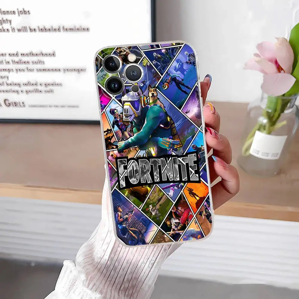 F-Fortnites-Cools maska za telefon za iPhone 17 16 15 14 13 12 11 Pro Max Plus, mekana navlaka, personalizirani DIY