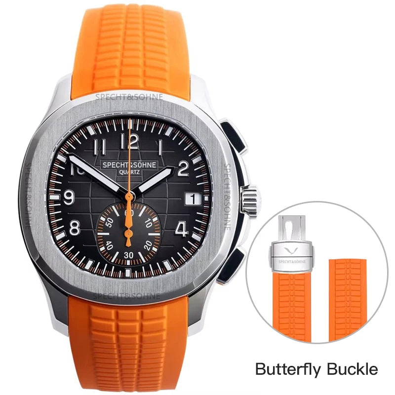 Droppshiping Products 2025 Men Watch Specht&Sohne Japan Chronograph Quartz Wristwatch Rose Gold Relogio Masculino 50M Waterproof