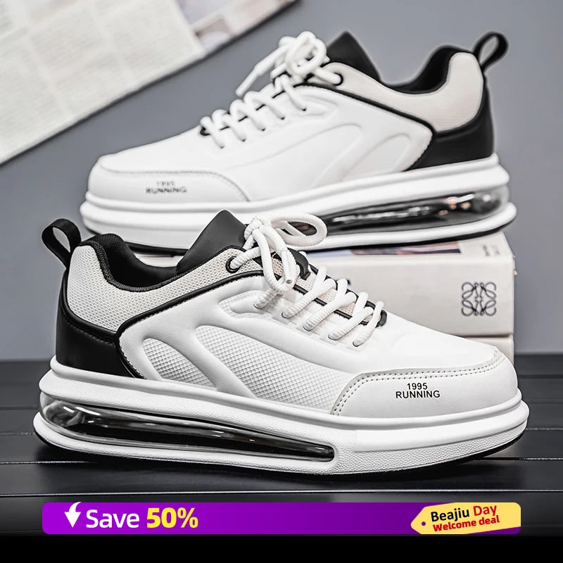 Air Cushion Men Sports Running Shoes Casual Breathable Lightweight Women's Comfortable Athletic Nonskid Walking Sneakers 