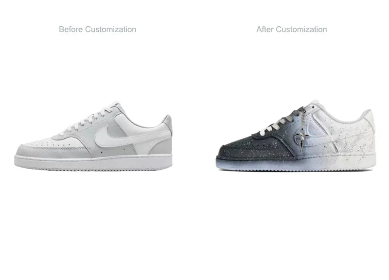 Custom Sneakers Nike Court Vision "Nightfall" Gradient Non-Slip Unisex Low-Top Sneakers