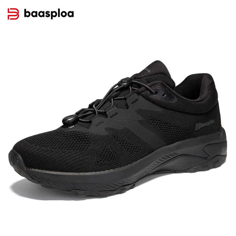 Baasploa Hiking Shoes Men Outdoor Waterproof Camping Resistant Non Slip Sneakers Male Casual Lightweight Lace-Up Walking Shoes