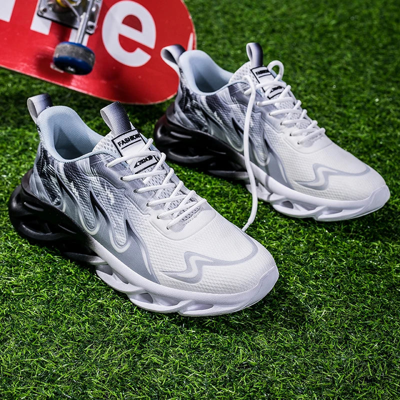 Men Running Shoes Breathable Mesh Sports Shoes Cushion Casual Sneakers Lightweight Comfortable Tennis Shoes Athletic Footwear