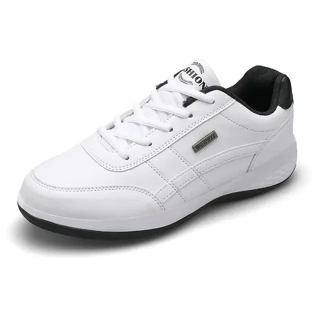 Leather Sneakers for Men, Casual Shoes, Soft Bottom, Outdoor Walking Shoe, Sports, Four Seasons
