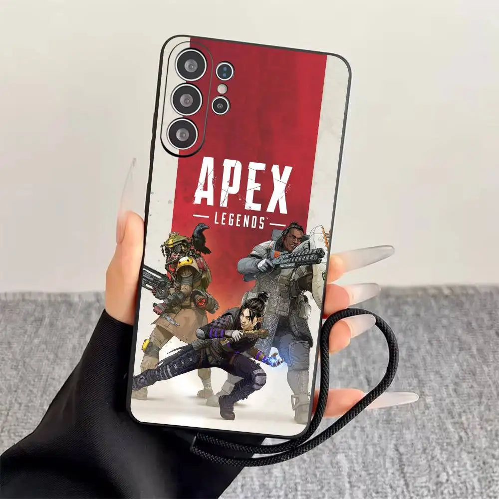 Apex Legends Phone Case Black Silicone Soft For Samsung S25,S24,S21,S22,S23,S30,Ultra,S20,Plus,Fe,Lite