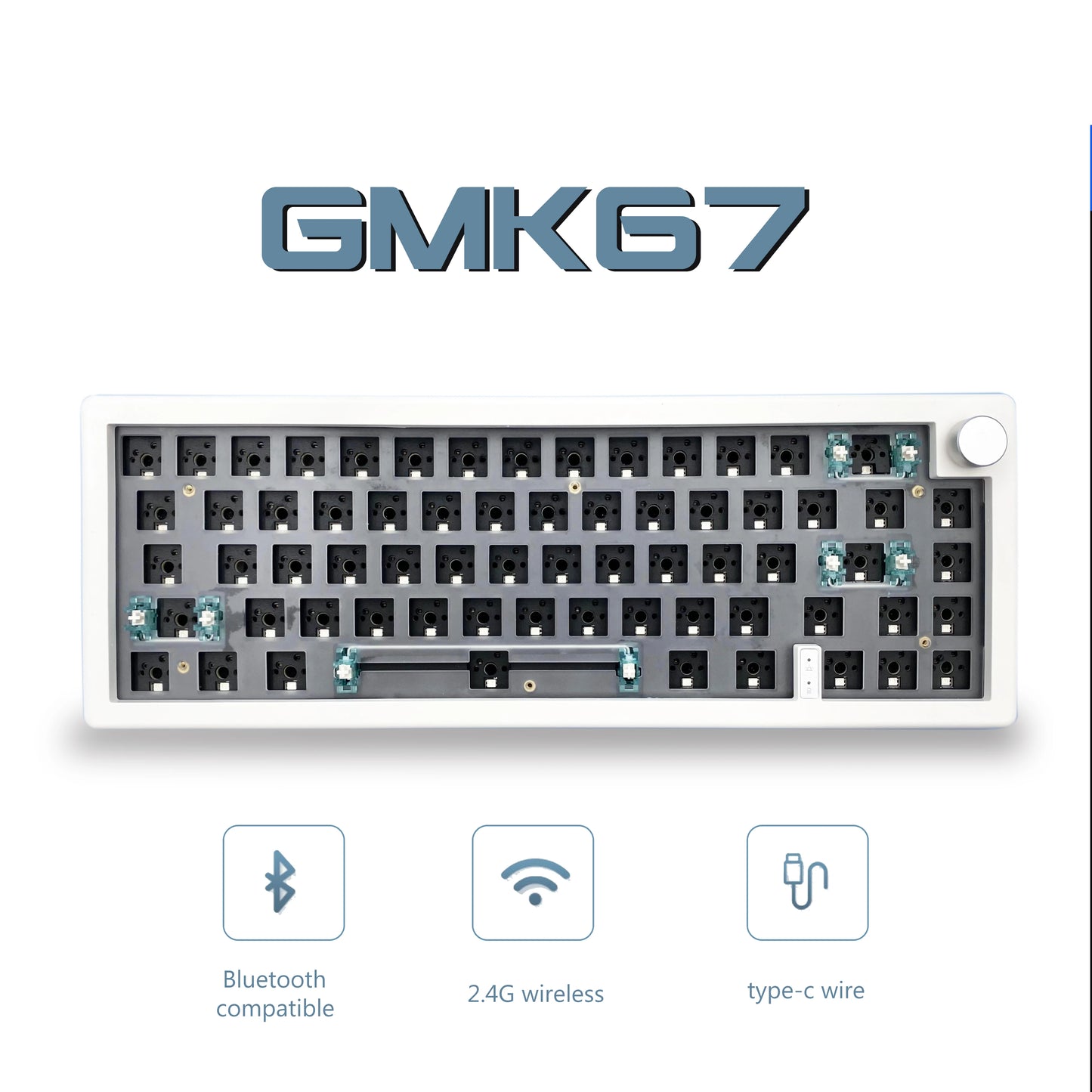 GMK67 Mechanical Keyboard KIT Bluetooth 5.0/2.4G Wireless/Wired Gasket-mounted Gaming Keyboard Customizable Keyboards KIT