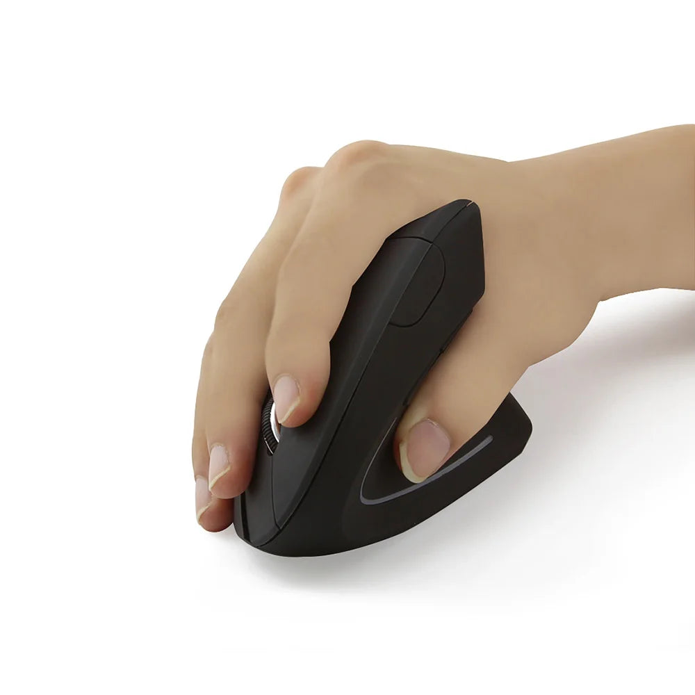 Wireless Vertical Mouse 2.4GHz Ergonomic Optical Mouse, Adjustable DPI Wireless Vertical Mouse with RGB Backlight for Laptop, PC, Mac, Tablet & Office