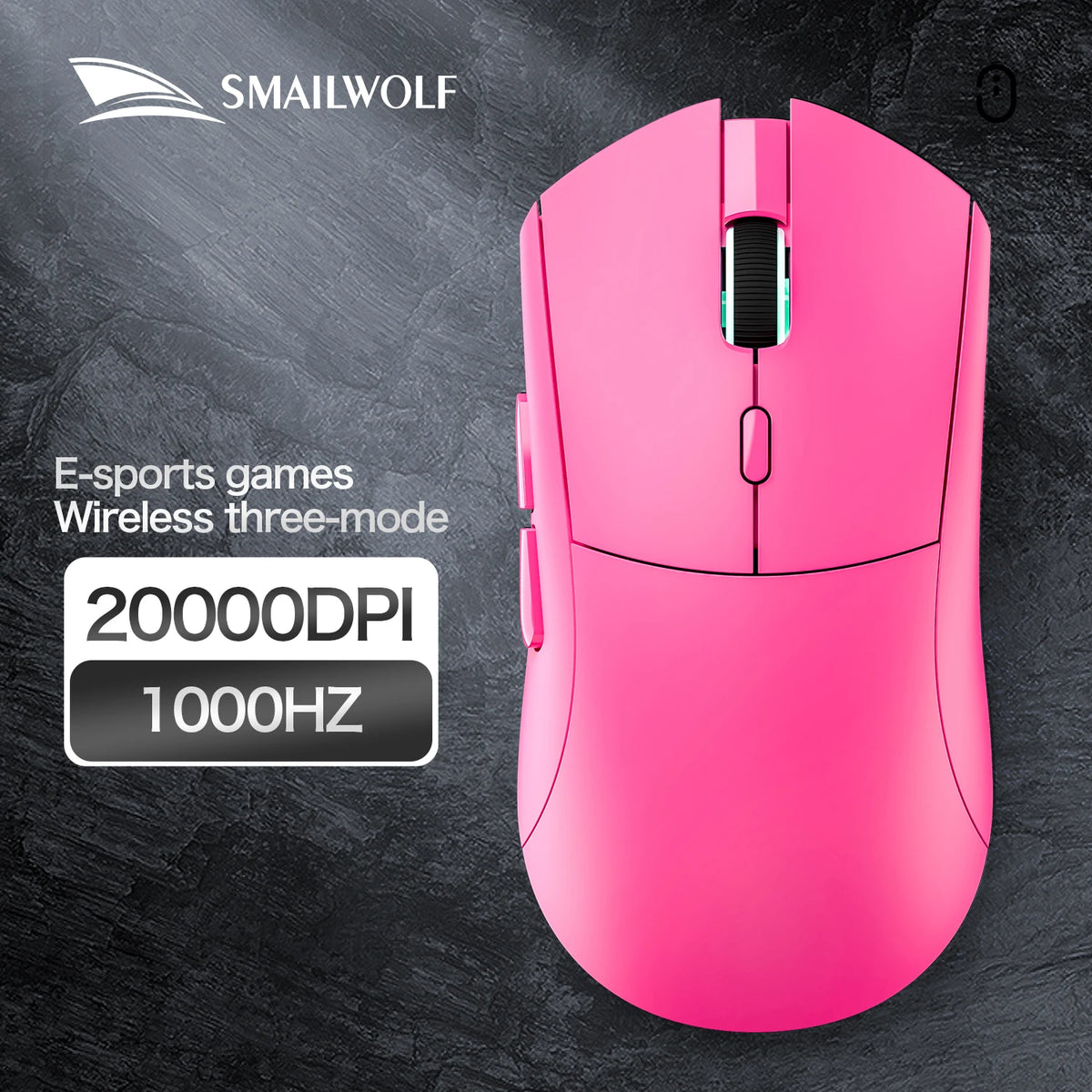 SMAILWOLF RS7 Bluetooth Wireless Gaming Mouse Three Mode PAW3311 Macro-definition Mouse Laptop Gaming Office