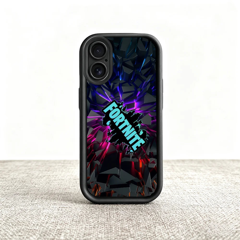 Game F-Fortnite Survival phone case For iPhone 11 12 13 14 15 16 17 Max Pro Plus Air Mini Lens Protective Black Soft Shell