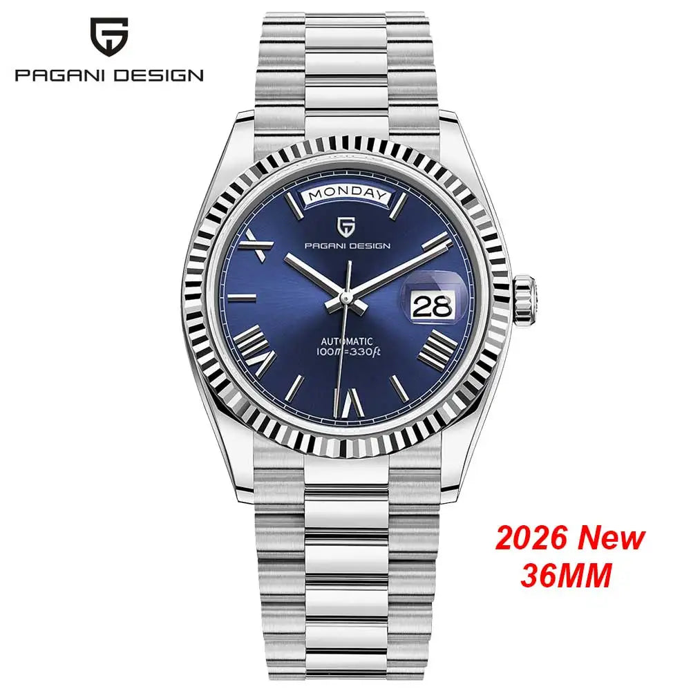 Men's watches PAGANI DESIGN New D36 Date, luxury top-end automatic mechanical Watch, Men's Watch with AR Sapphire glasses, 10 bar waterproof