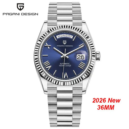 Men's watches PAGANI DESIGN New D36 Date, luxury top-end automatic mechanical Watch, Men's Watch with AR Sapphire glasses, 10 bar waterproof