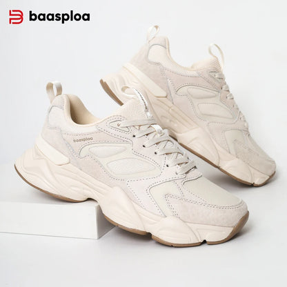 Baasploa Women Running Sneakers Brand Mesh Breathable Comfort Walking Shoes Outdoor Anti-slip Female Casual Jogging Sports Shoes